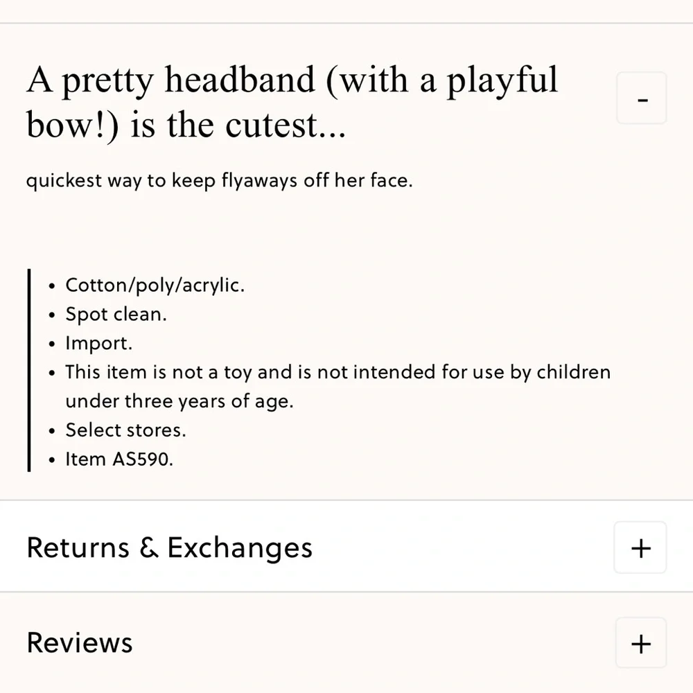 Crewcuts light pink grosgrain bow headband